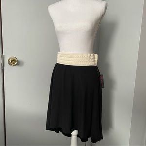 No Boundaries Black Sueded Hi-Lo Skirt